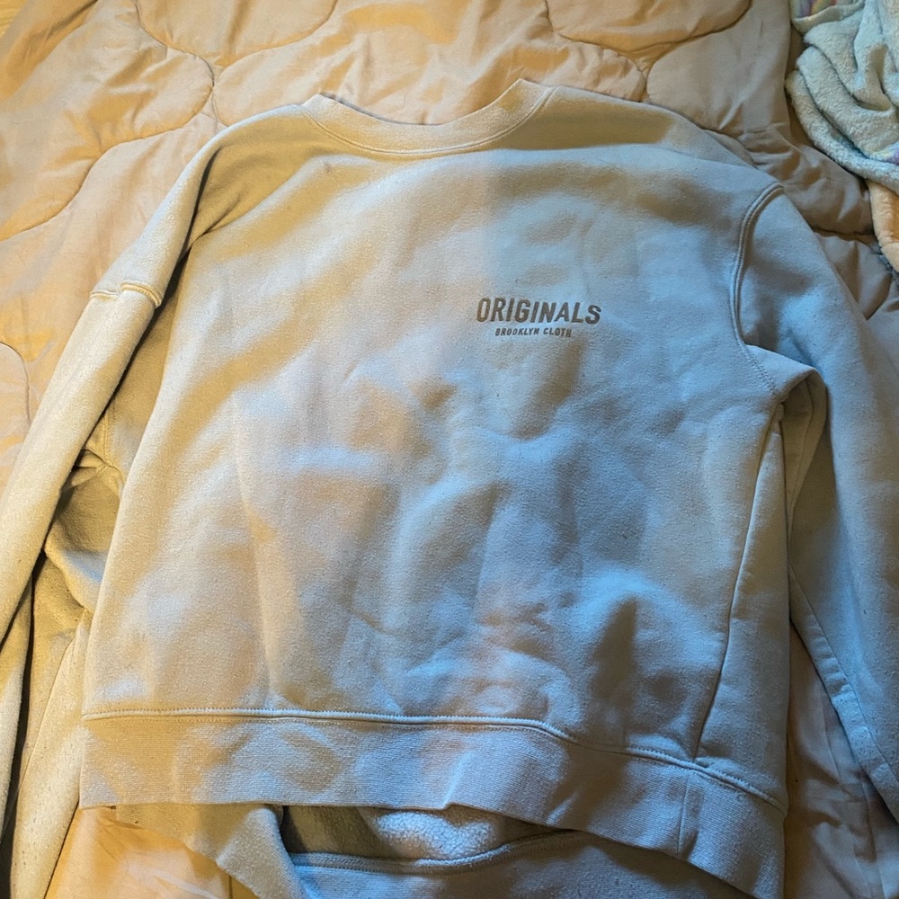 Brooklyn Cloth Originals Cream Crew Neck Sweater